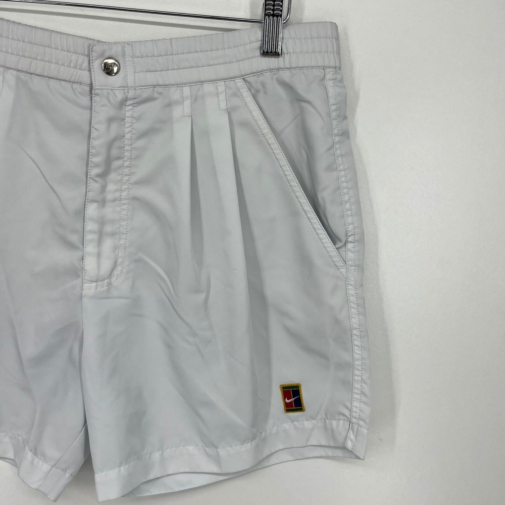 Nike Court Vintage Mens White Pleated Tennis Athletic Shorts Size Small - Picture 9 of 12